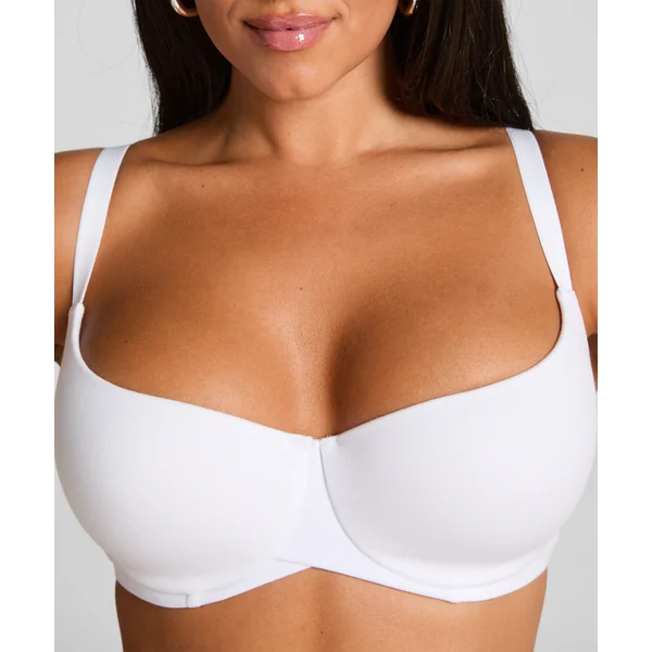 Soutien-gorge à armatures rembourré en coton - Blanc