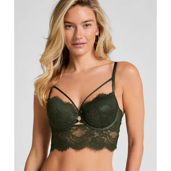 Soutien-gorge à armatures rembourré longline Amara - Vert