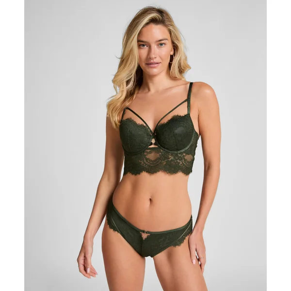 Soutien-gorge à armatures rembourré longline Amara - Vert