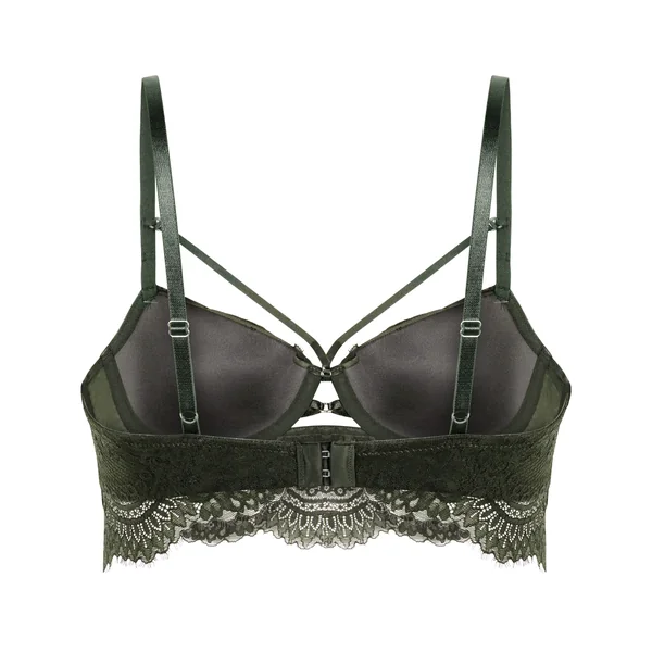 Soutien-gorge à armatures rembourré longline Amara - Vert