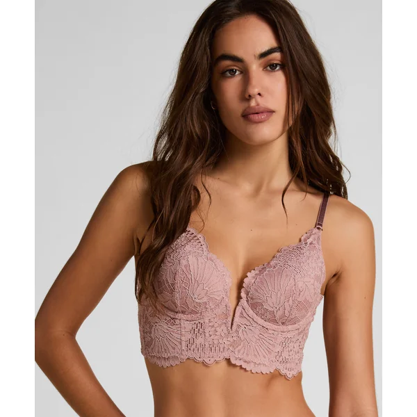 Soutien-gorge à armatures rembourré longline Essie - Violet