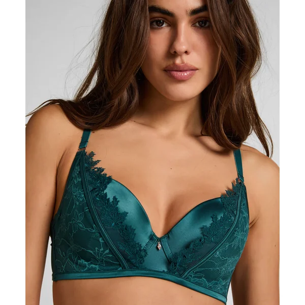 Soutien-gorge à armatures rembourré longline Julia - Vert