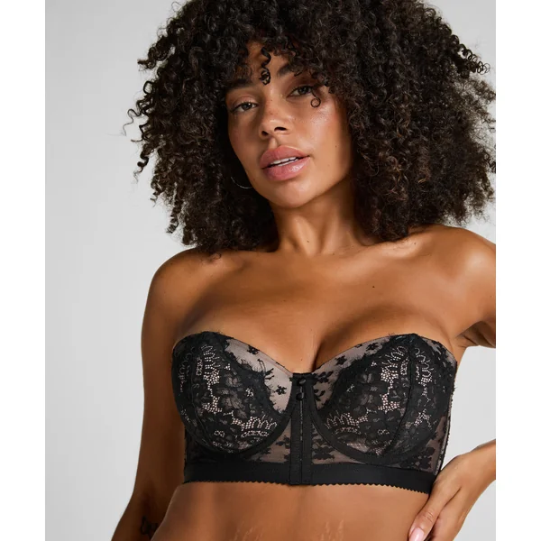 Soutien-gorge à armatures rembourré longline Lou - Noir