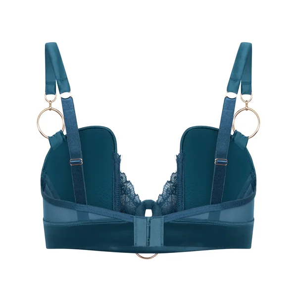 Soutien-gorge à armatures rembourré longline Marjolein - Bleu