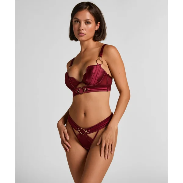Soutien-gorge à armatures rembourré longline Marjolein - Rouge