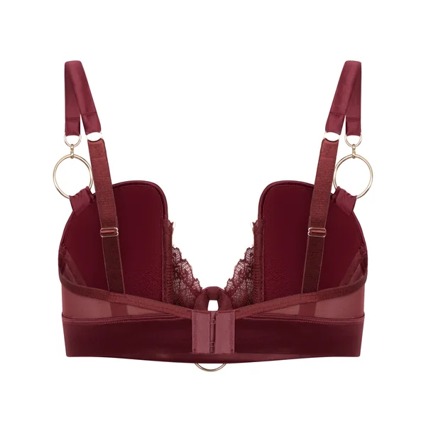 Soutien-gorge à armatures rembourré longline Marjolein - Rouge