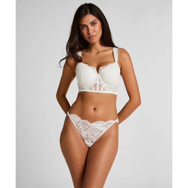 Soutien-gorge à armatures rembourré longline Whitney - Blanc
