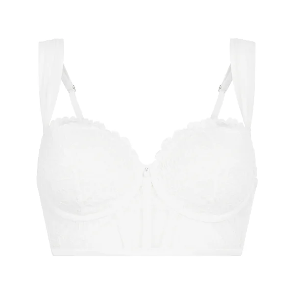 Soutien-gorge à armatures rembourré longline Whitney - Blanc
