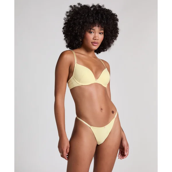 Soutien-gorge à armatures rembourré Pointelle - Jaune