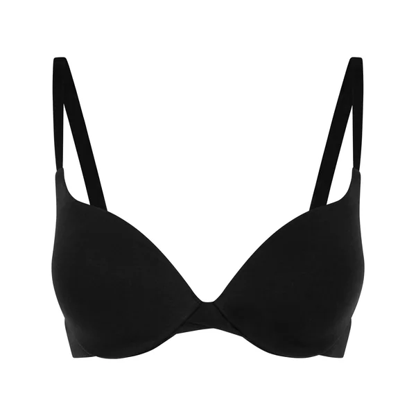 Soutien-gorge à armatures rembourré push-up en coton - Noir