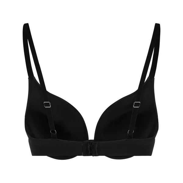 Soutien-gorge à armatures rembourré push-up en coton - Noir