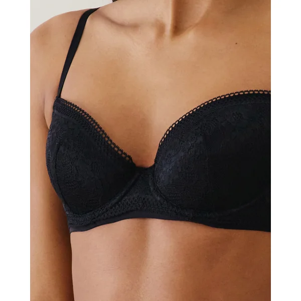 Soutien-gorge à coque fine en dentelle florale