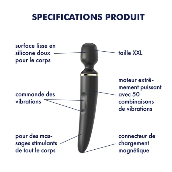 Stimulateur Satisfyer Woman Wand - Noir Satisfyer