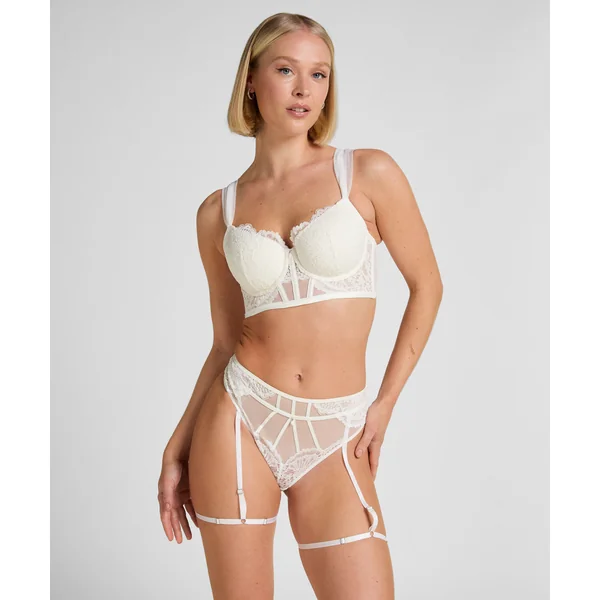String avec porte-jarretelles Withney - Blanc