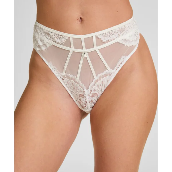 String avec porte-jarretelles Withney - Blanc