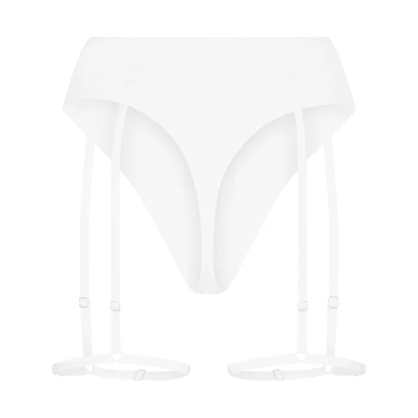 String avec porte-jarretelles Withney - Blanc