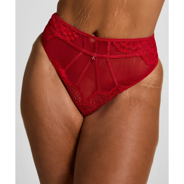 String avec porte-jarretelles Withney - Rouge