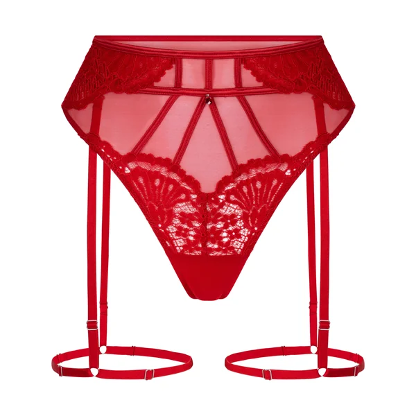 String avec porte-jarretelles Withney - Rouge