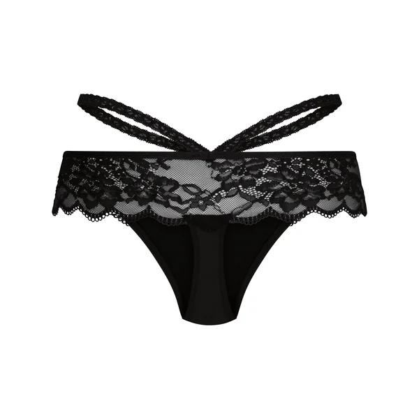 String boxer Amanda R - Noir