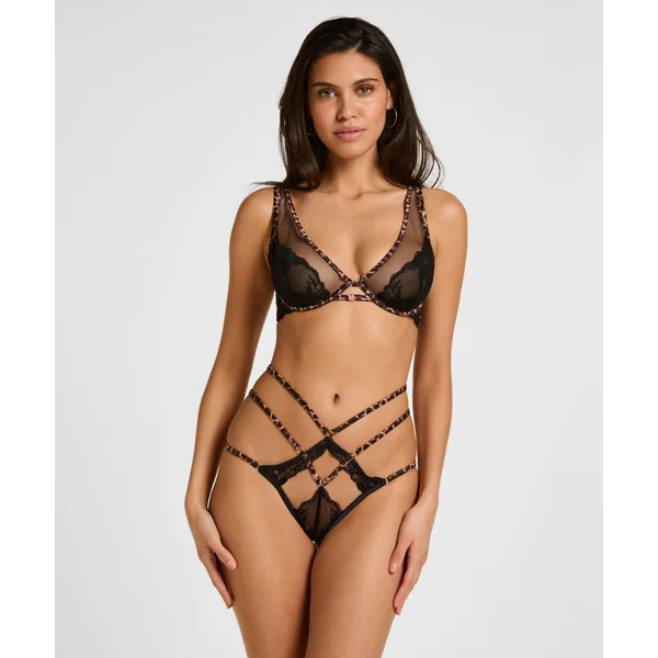 String Brésilien Ouvert Tasha - Noir