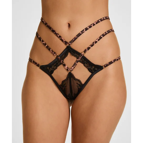 String Brésilien Ouvert Tasha - Noir