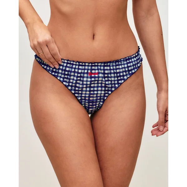 String en coton vichy avec broderie "Sweet