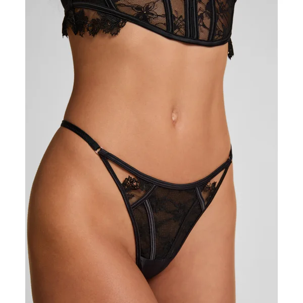 String jambe haute Julia - Noir