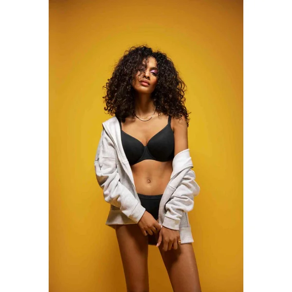 String Noir FREYA CHILL en coton modal Freya