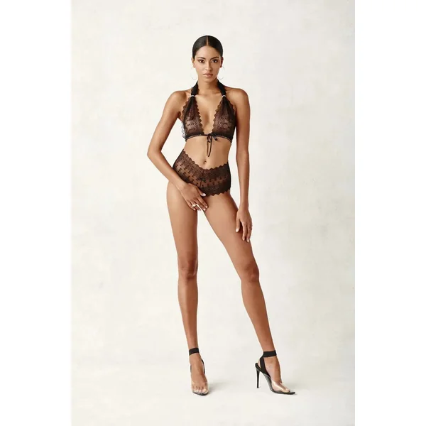 String perles Geneva noir