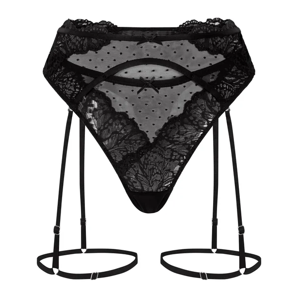 String porte-jarretelles Posie - Noir