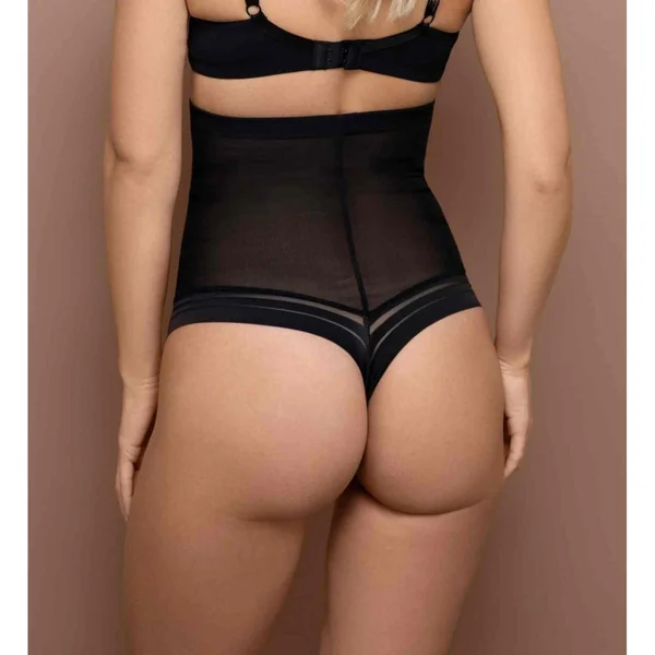 String taille haute gainant Noir Bye Bra Powermesh Shapewear Bye Bra