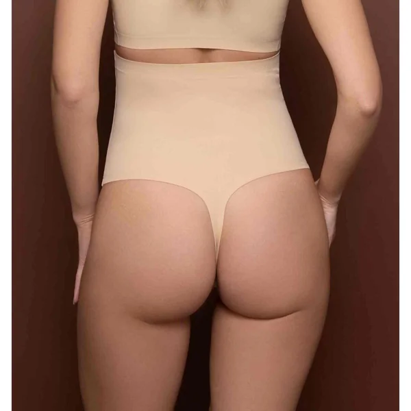 String taille haute invisible Beige Bye Bra Invisible Shapewear Bye Bra