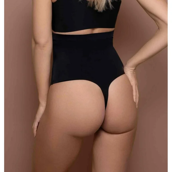 String taille haute invisible Noir Bye Bra Invisible Shapewear Bye Bra