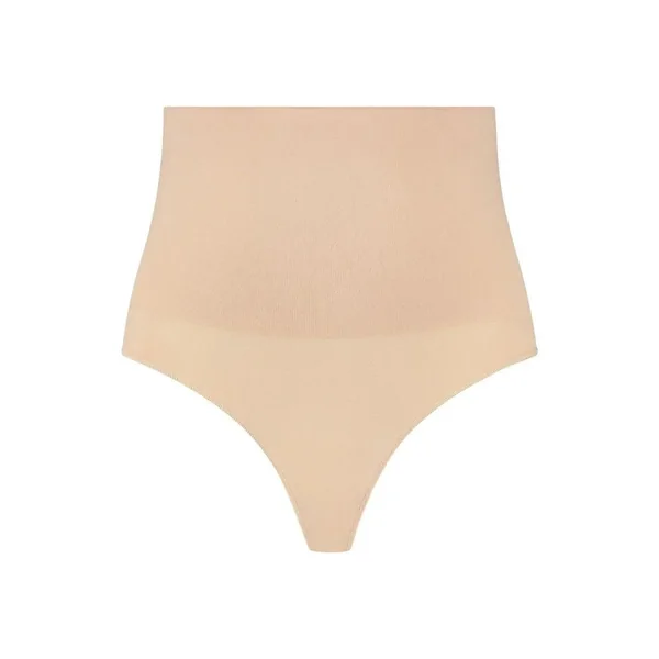 String taille haute sans couture beige