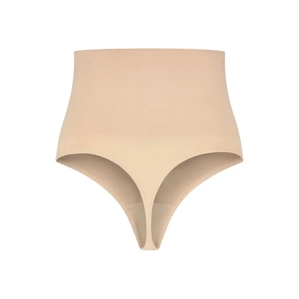 String taille haute sans couture beige