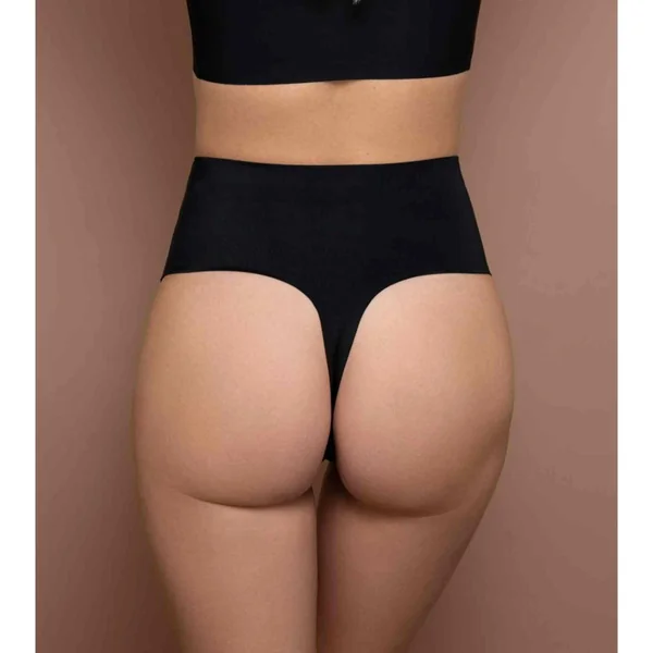 String taille midi invisible Noir Bye Bra Invisible Shapewear Bye Bra