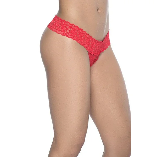 String tanga ouvert en dentelle