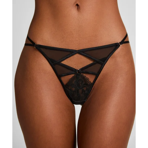String échancré Amel - Noir