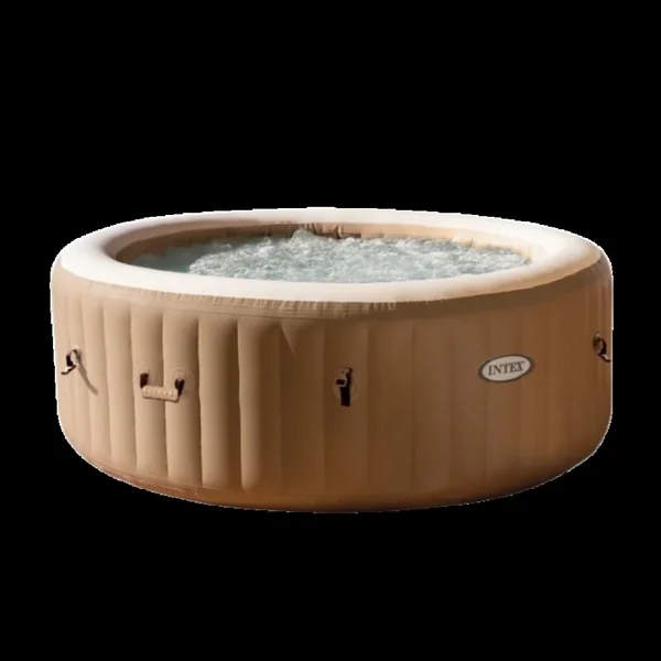 Structure gonflable ronde de spa beige