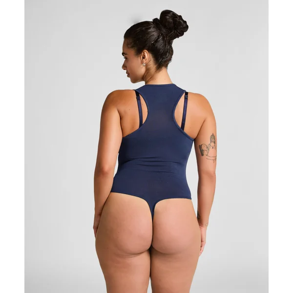 super soft Body haut avec cachemire - Bleu