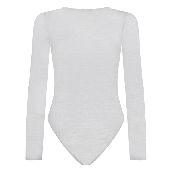 super soft Body haut avec cachemire - Gris