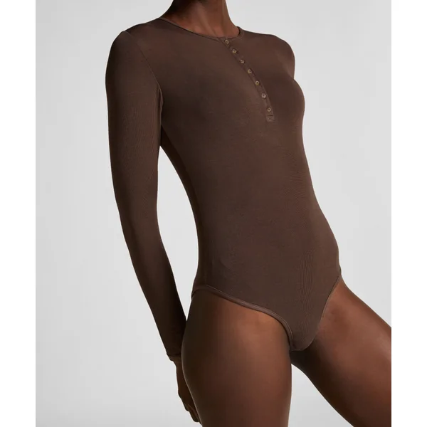 super soft Body haut avec cachemire - Marron