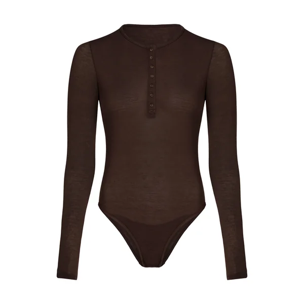 super soft Body haut avec cachemire - Marron