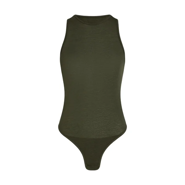 super soft Body haut avec cachemire - Vert