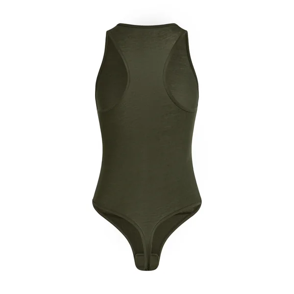 super soft Body haut avec cachemire - Vert