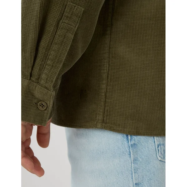 Surchemise en velours Vert Kaki