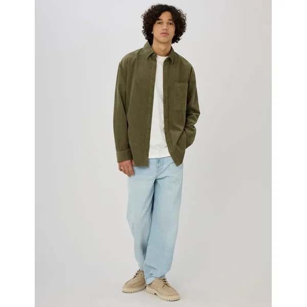 Surchemise en velours Vert Kaki