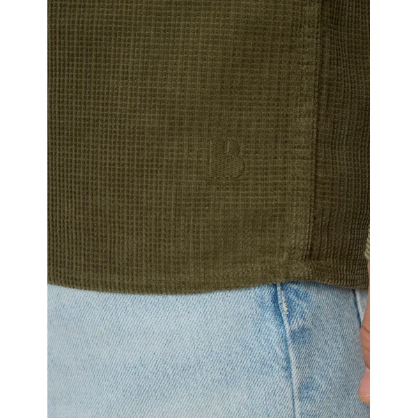 Surchemise en velours Vert Kaki