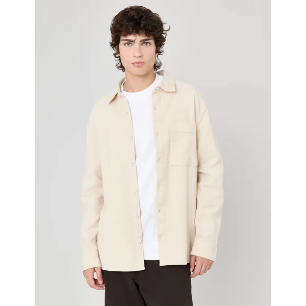 Surchemise texturée unie Blanc cassé