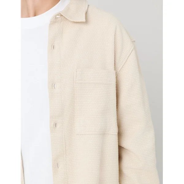 Surchemise texturée unie Blanc cassé